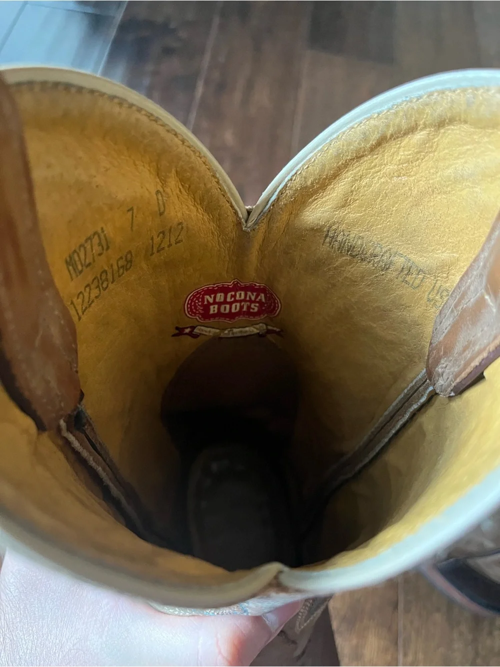 Nocona MD2731 Western Boot Tan USA  Men's Size 7D